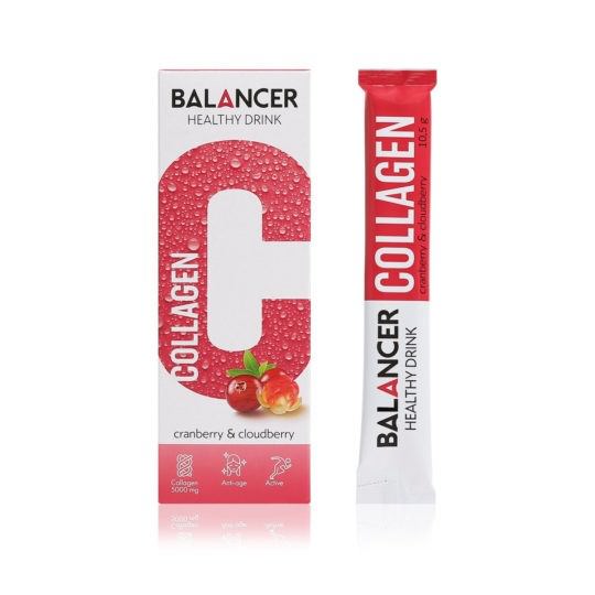 Напиток Balancer Collagen со вкусом «Клюква — морошка», 10 стиков